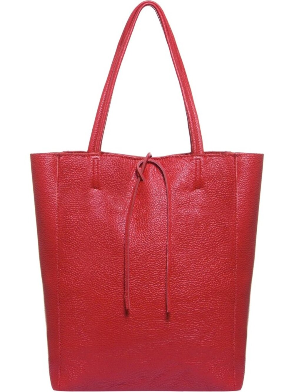Stylish Large Red Italian Leather Tote Bag for Women | Slouchy Purse Essential